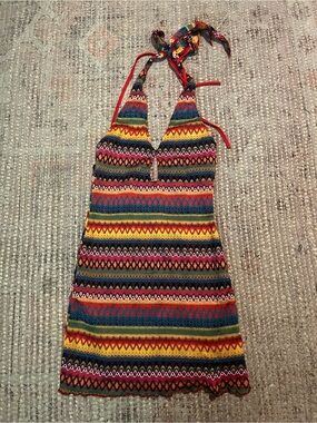 SHEIN Multicolor Halter Mini Dress